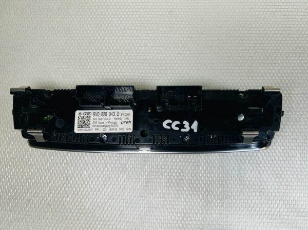 Commande de Clim Chauffage automatique Audi A3 S3 8V 8V0820043D Siège chauffante