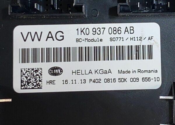 BCM Module Conforte habitacle Vw Seat Altea 1.6 2.0 tdi 1K0937086AB 5DK009656-10