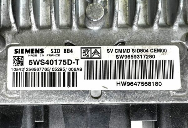 ECU CALCULATEUR Moteur PSA 1.4HDI Peugeot 1007 5WS40175D-T SID804 SW9659317280