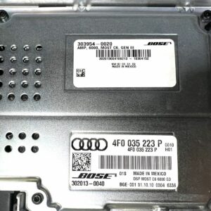 Audi A6 S6 RS6 4F C6 BOSE Amplificateur de Sonne 4F0035223P MMI3G 302013-0040
