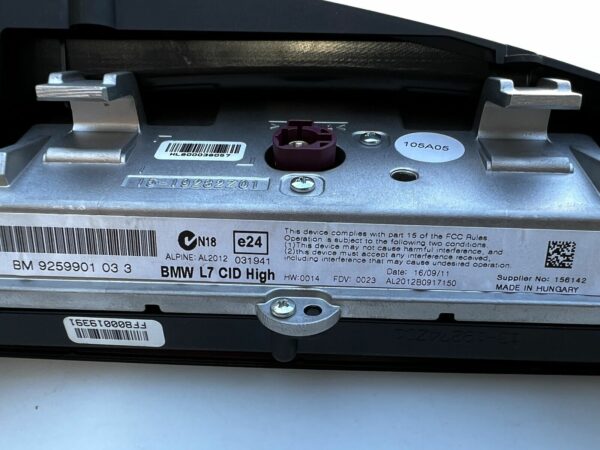 Grand écran 8.8 BMW f20 2011-19 CID L7 High LCD Navi 9259901 Alpine Navigation