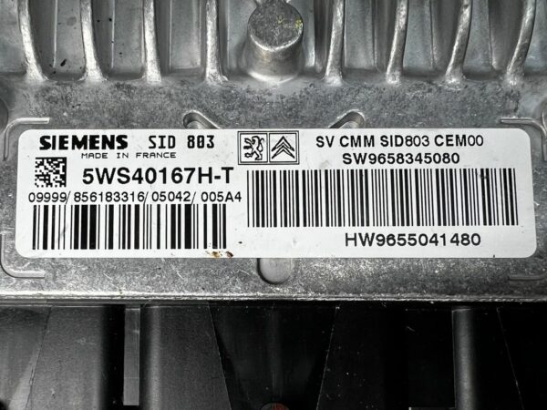 ECU PEUGEOT 407 2.0 HDI 5WS40167H-T SW9658345080 HW9855041480 Calculateur moteur
