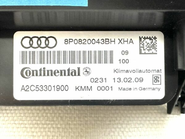 8P0820043BH XHA Audi A3 S3 8P Série 2 Commande d chauffage clim Siège chauffante