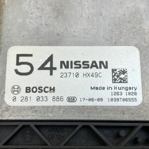 ECU Nissan Qashqai 1.6 DCI Calculateur moteur 23710 HX49C 0281033886 54 Bosch