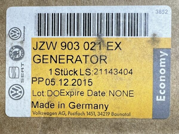 NEUF OEM Alternateur Volkswagen Vw T5 T4 Multivan  1,9 2.,0 2,5 tdi JZW903021EX