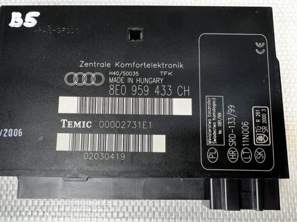 8E0959433CH Dispositif Commande Centralisé Boîtier conforte Audi A4 B5 B6 Temic